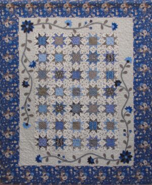 Nottingham Stars Quilt Sample Blue Border