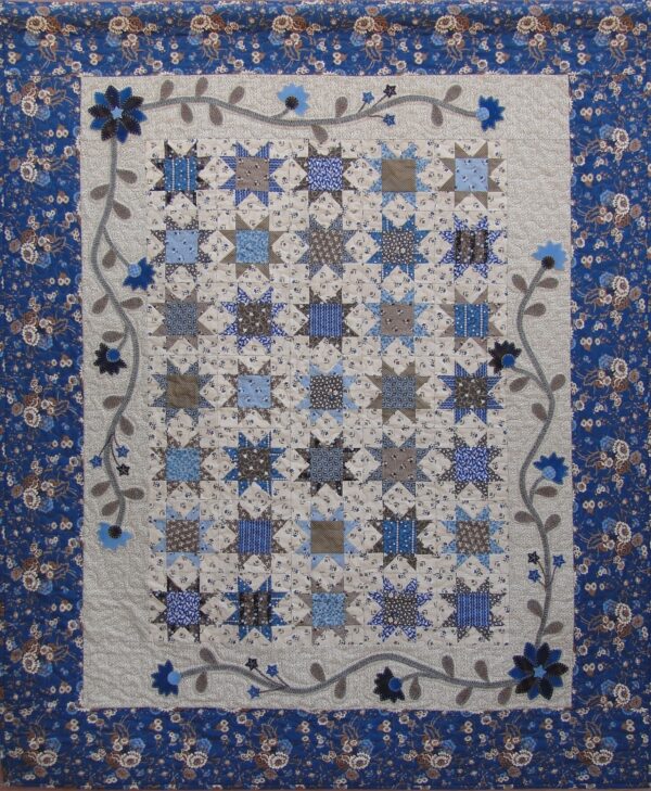 Nottingham Stars Quilt Sample Blue Border