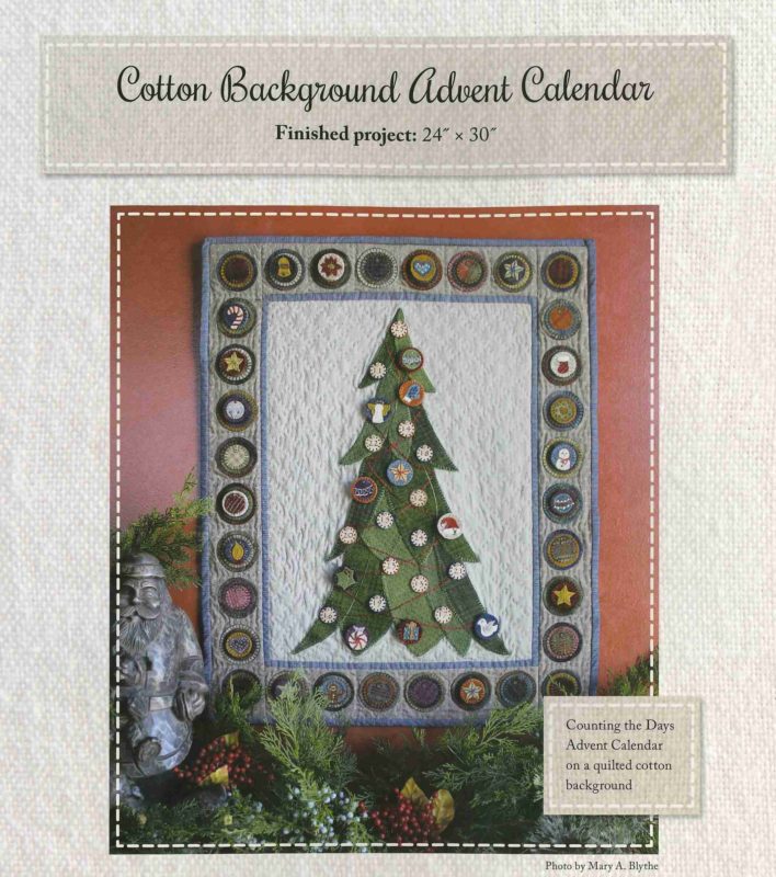 Cotton Background Advent Calendar - The Woolen Needle