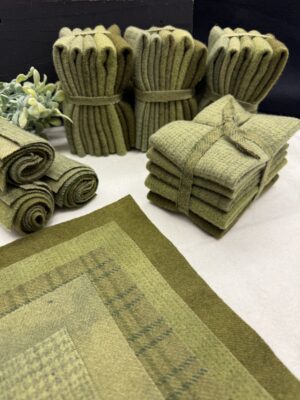 Hand Dyed Wool Bundle Green Light