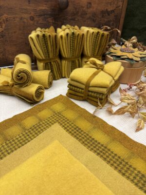 Hand Dyed Wool Bundle Gold