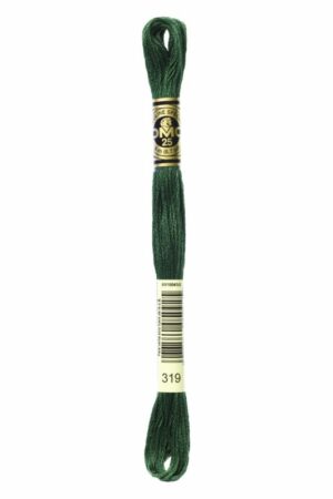 Dark Pistachio Green DMC Embroidery Floss 319