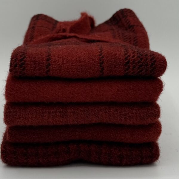 Hand Dyed Wool Bundle Red