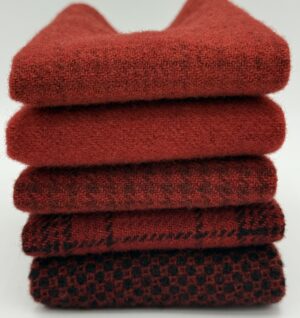 Hand Dyed Wool Bundle Red