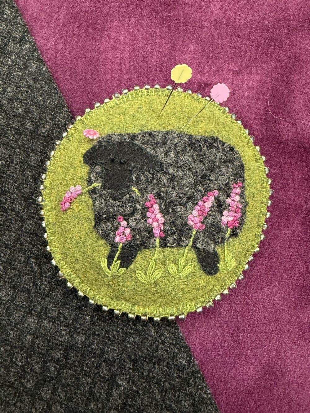 Sheep Pin Cushion - Round - Image 2