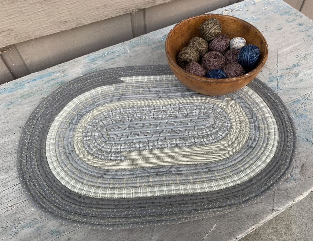 Blue Jelly Roll Placemat Sample The Woolen Needle