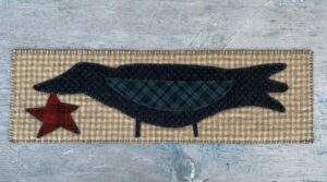 Crow Mat Wool Applique Table Runner