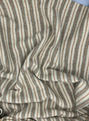 Green and white Wild West striped fabric