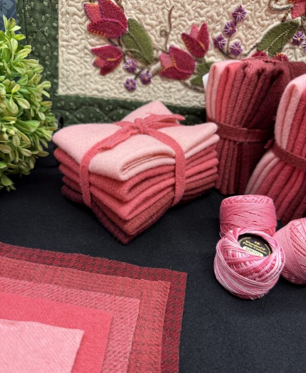 Hand Dyed Wool Bundle Pink - Image 2