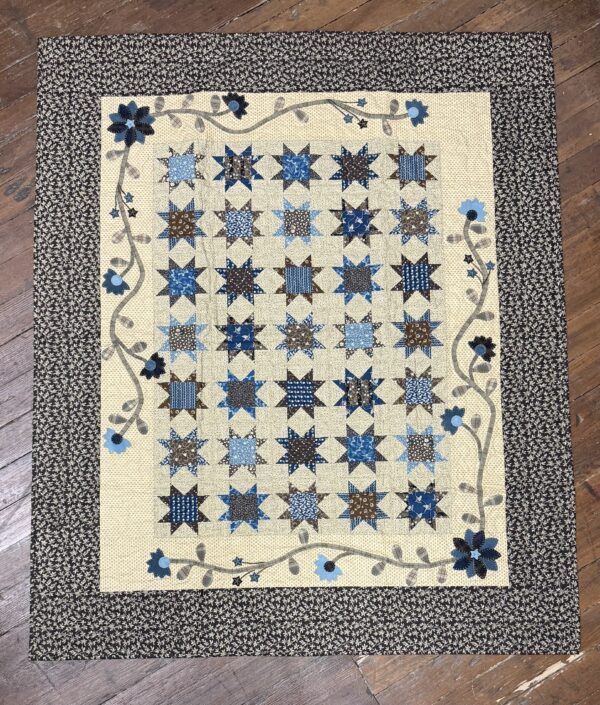Nottingham Stars Quilt Sample Brown Border