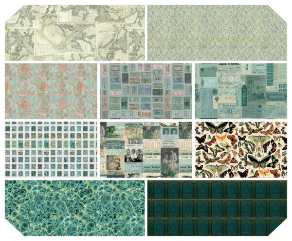 Eclectic Elements Palette Teal Fat Quarter Bundle - Image 2