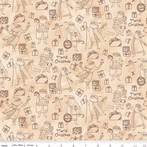 Naughty or Nice C16262 Santas and Gifts Parchment