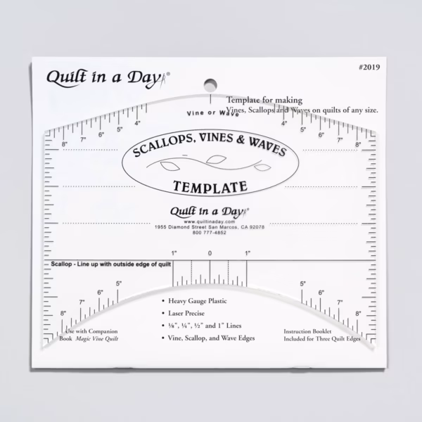Quilt in a Day Scallops, Vines & Waves Template