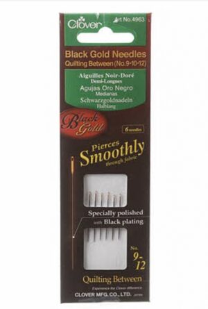 Clover Black Gold Needles Applique/Sharps Size 9