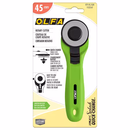 Olfa 45 mm Quick-Change Rotary Cutter Lime